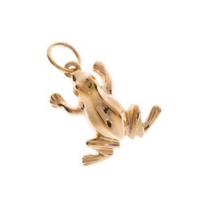 9ct Yellow Gold Smooth Polished Frog Charm Cm00162