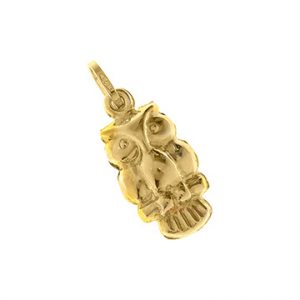 9ct Yellow Gold Hollow Owl Charm Cm00167