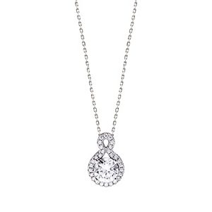 Real Silver Cubic Zirconia Pendant & Chain Pcs00037