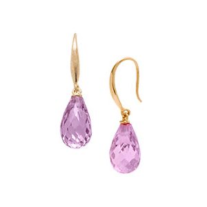 9ct Gold Cubic Zirconia Drop Earrings Edh00016