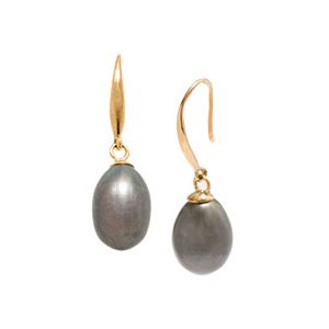 9ct Yellow Gold & Cultured Pearl Drop Earrings Edh00020