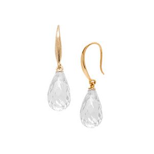 9ct Gold Cubic Zirconia Drop Earrings Edh00014