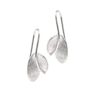Real Silver Leaf Drop Earrings Eds00001