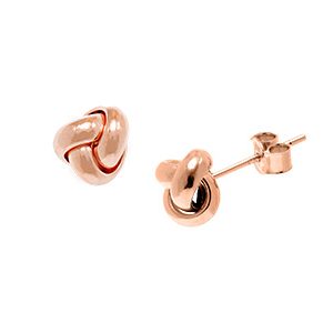 Rose Gold Knot Stud Earrings 7mm Esp00054.