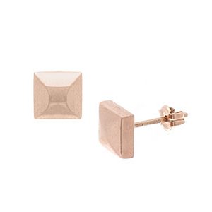 9ct Rose Gold Square Stud Earrings Esp00076