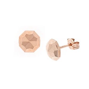 Rose Gold Octagonal Stud Earrings Esp00084