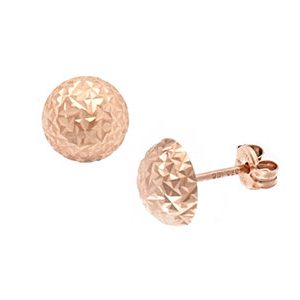 Redditch Rose-Gold Dome Earrings Esp00092