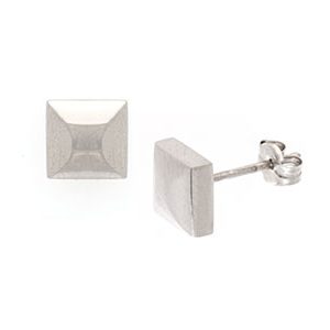 9ct White Gold Square Stud Earrings Esp00075