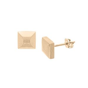 9ct Yellow Gold Square Stud Earrings Esp00076