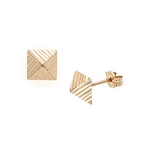 9ct Yellow Gold Pyramid Stud Earrings Esp00078