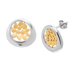 Real Silver & Vermeil Stud Earrings Ess00005