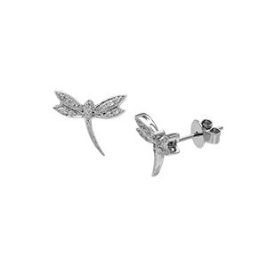 Diamond Dragonfly Stud Earrings Esa00395.