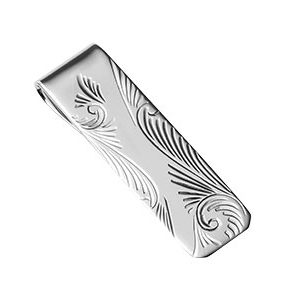 Engraved Real Silver Money Clip Mcs00011