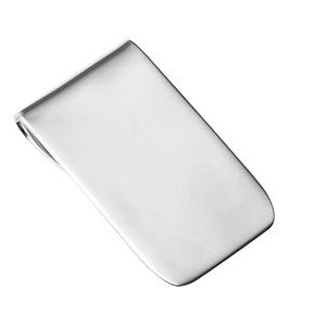 Wide Plain Sterling Silver Money Clip Mcs00002