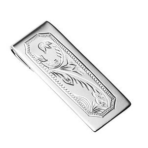 Sterling Silver Engraved Money Clip Mcs00005