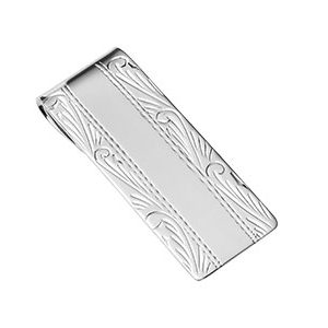 Engraved Silver Money Clip Mc00006