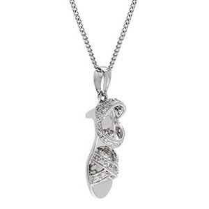 White Gold Diamond Shoe Pca00228