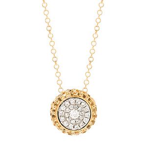 Yellow Sapphire Necklace 18ct Gold Pca00233