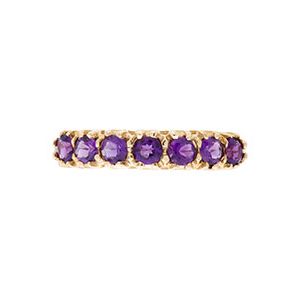 9ct Yellow Gold Amethyst Eternity Ring R00086