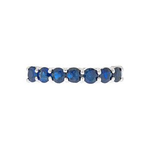 9ct White Gold Seven Stone Sapphire Ring R00084