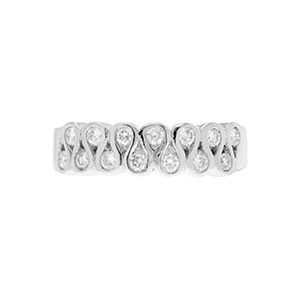 9ct White Gold Diamond Ripple Eternity Ring R00092