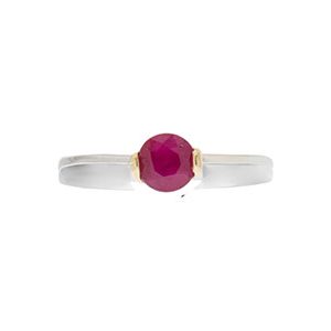 9ct White Gold Ruby Dress Ring R00013