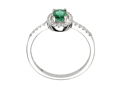 White Gold Emerald Ring Ra00104 - Image 4