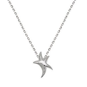 Real Silver Starfish Pendant & Chain Pcs00023