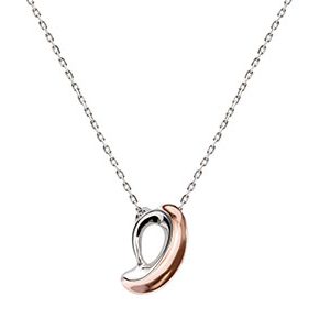 Real Silver Pendant & Chain with Rose Gold Vermeil Pcs00008