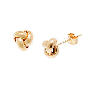 Gold Knot Stud Earrings 7mm Esp00053