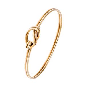 9ct Yellow & White Gold Knot Bangle B00004