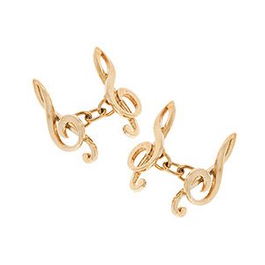 Treble Clef Gold Cufflinks 9ct Gold Cckn00013