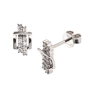 18ct White Gold Diamond Stud Earrings Esa00009