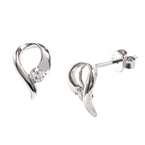 18ct White Gold Diamond Stud Earrings Esa00024