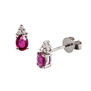Diamond & Ruby Stud Earrings Esa00059