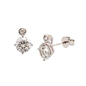 9ct White Gold & Cubic Zirconia Stud Earrings Es00080