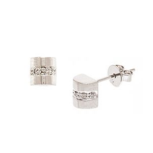 9ct White Gold Diamond Stud Earrings Es00490