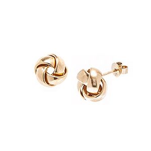 9ct Gold Knot Stud Earrings – 10mm Esp00008