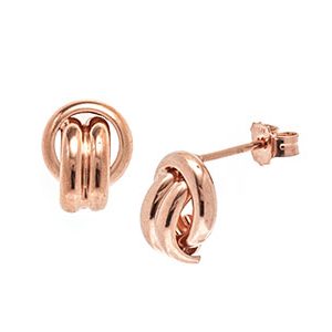 9ct Rose Gold Loop Stud Earrings Esp00016