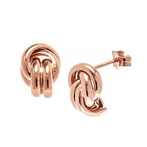 9ct Rose Gold Wovern Knot Stud Earrings Esp00022