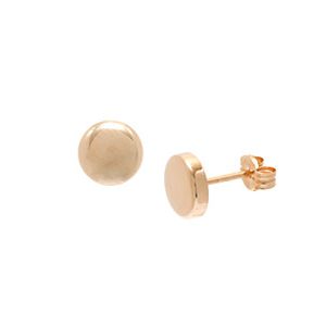 Rose Gold 7mm Disc Stud Earrings Esp00068