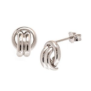 9ct White Gold Stud Earrings Esp00015