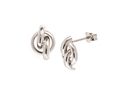 9ct White Gold Stud Earrings Esp00018