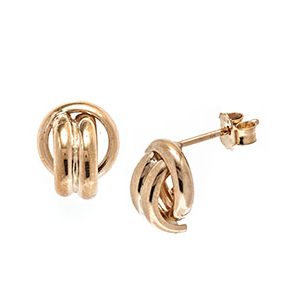 9ct Yellow Gold Knot Stud Earrings Esp00014