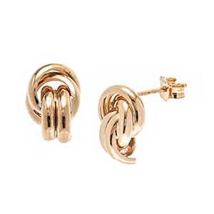 9ct Yellow Gold Wovern Knot Stud Earrings Esp00020