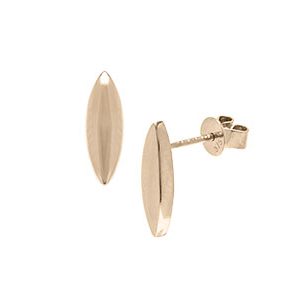 Boat Shaped 9ct Gold Stud Earrings Esp00062
