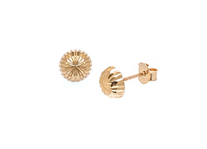 Stourbridge Gold Dome Stud-Earrings Es00044