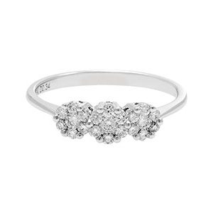Three Cluster Diamond Ring Ra00544