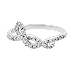 18ct White Gold & Diamond Snake Ring Ra00546