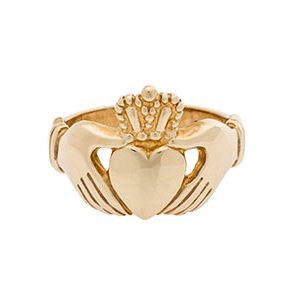 9ct Yellow Gold Claddagh Ring Rg00005